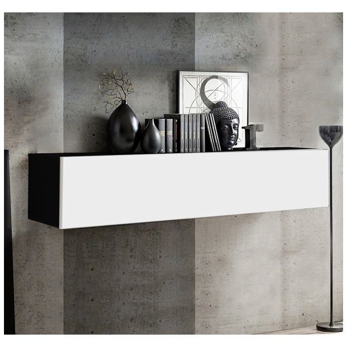 mueble tv krista h160 negro blanco mueble tv krista h160 negro blanco