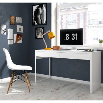 Mesa de despacho 138cm modelo Sueca en color blanco
