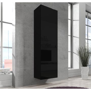 Armario colgante modelo Nora V4 (40x170cm) en negro