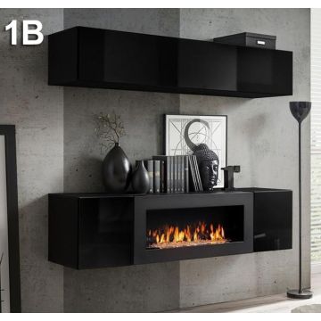 Conjunto de muebles Krista 1B negro (1,6m)