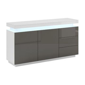 Aparador de PVC Modelo Osim Color blanco y gris
