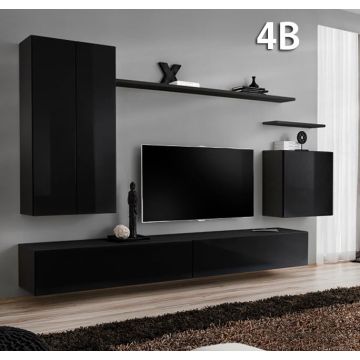 Conjunto de muebles Berit 4B negro (2,7m)
