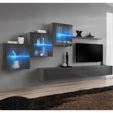Conjunto de muebles Berit 7E gris (3m)