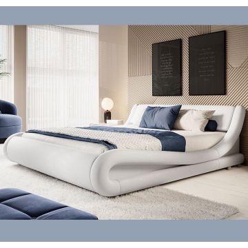Cama de matrimonio Alessia en color blanco (160x200cm)