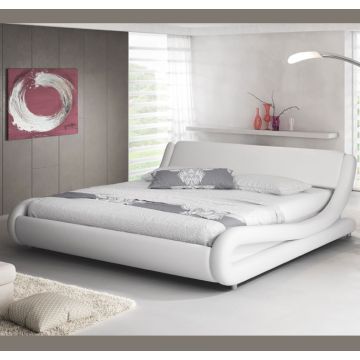 Cama de matrimonio Alessia en color blanco (180x200cm)