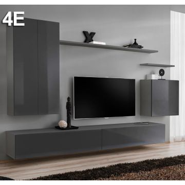 Conjunto de muebles Berit 4E gris (2,7m)