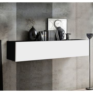 Armario colgante modelo Krista H-160 (160x30cm) en negro y blanco