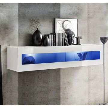 Vitrina colgante modelo Krista H160CR (160x30cm) en blanco
