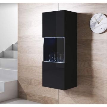 Vitrina colgante modelo Luke V3 (40x126cm) color negro