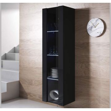 Vitrina colgante modelo Luke V5 (40x165cm) color negro