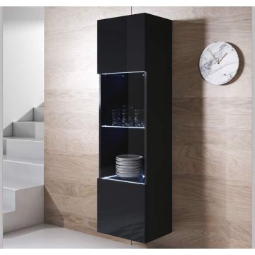 Vitrina colgante modelo Luke V6 (40x165cm) color negro