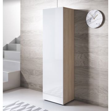 Armario modelo Luke V4 (40x167cm) color sonoma y blanco con patas estándar 