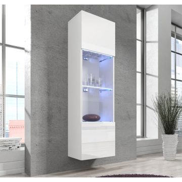 Vitrina Colgante modelo Nora V6 (40x170cm) en color blanco