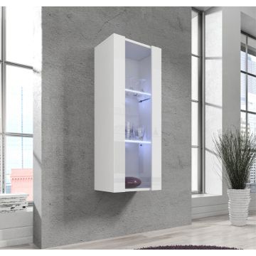 Vitrina Colgante modelo Nora V2 (40x126cm) en color blanco
